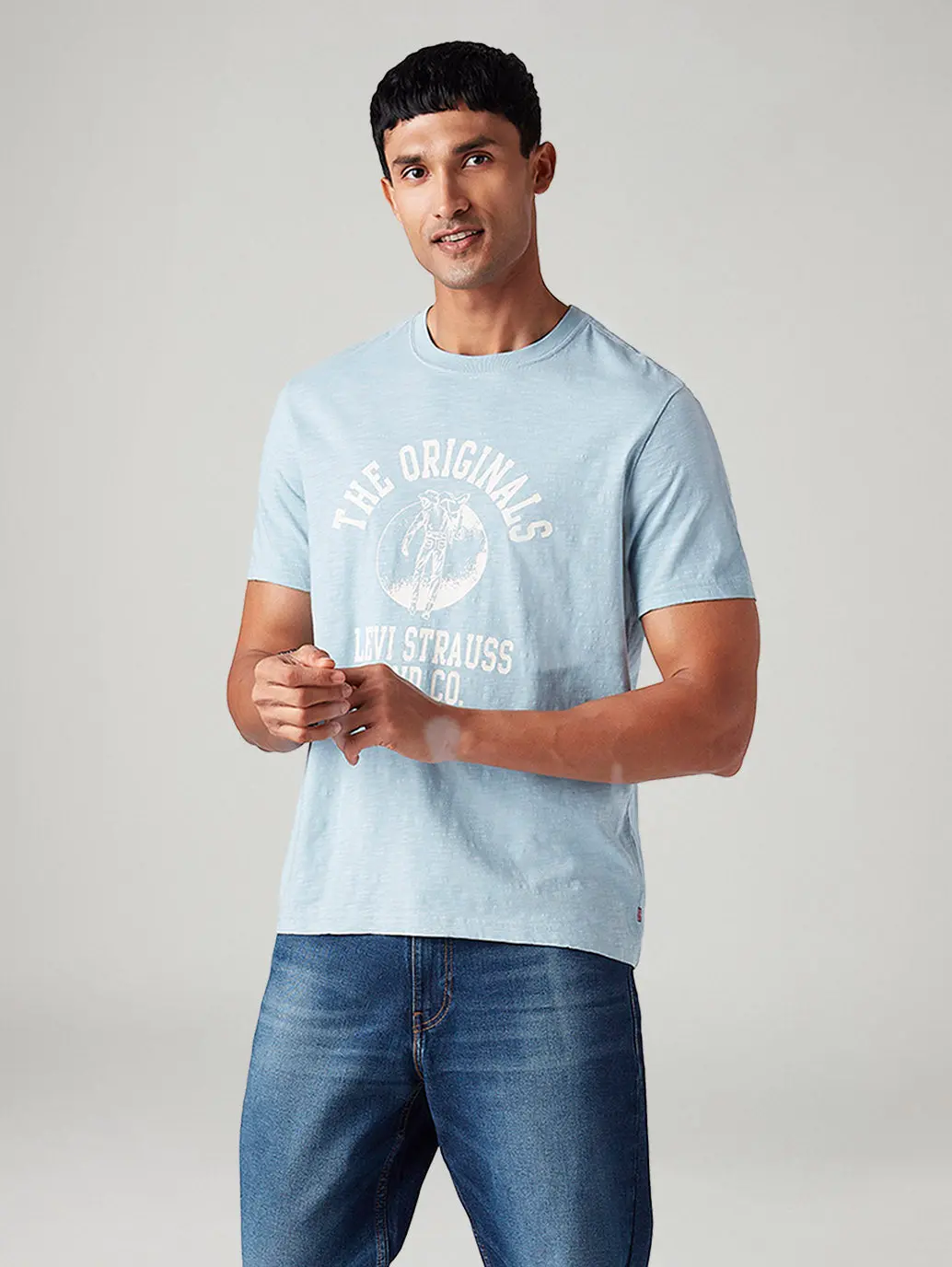 Men's Graphic Print Regular Fit Overdyed T-Shirt 1