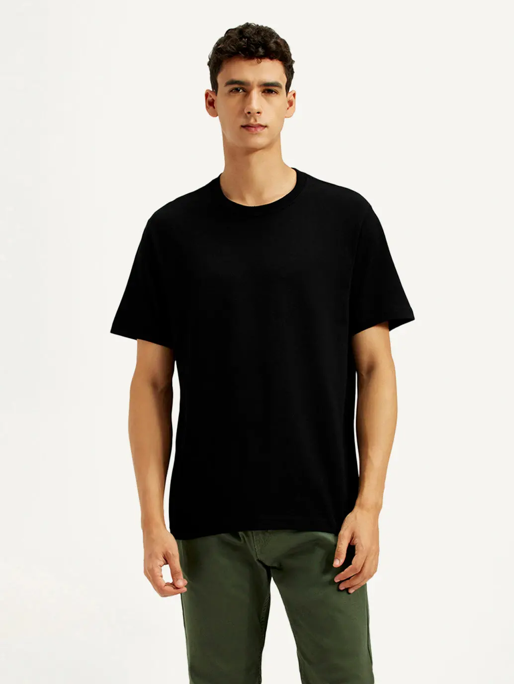 Men's Solid Crew Neck T-Shirt 1