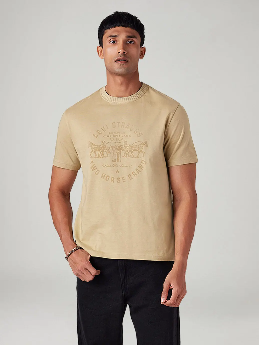 Men's Knitted Regular Fit T-Shirt 1