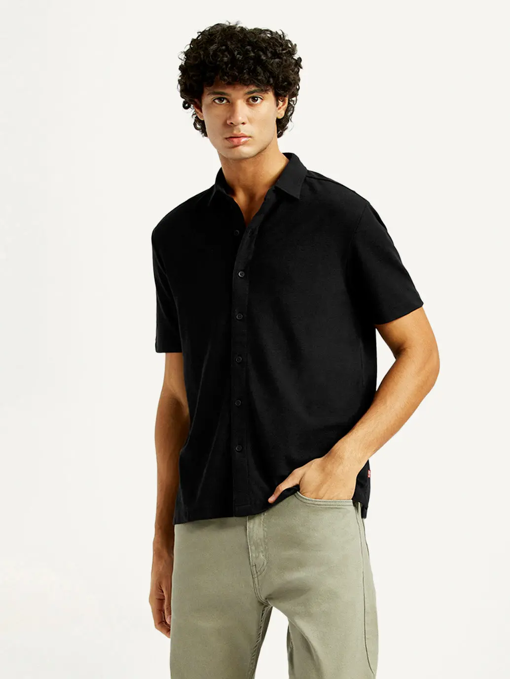 Men's Textured Slim Fit Knit Shirt 1