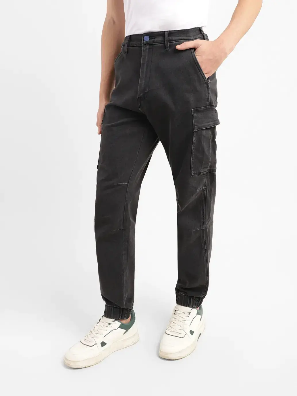 Men's Black Jogger Fit Jeans 4