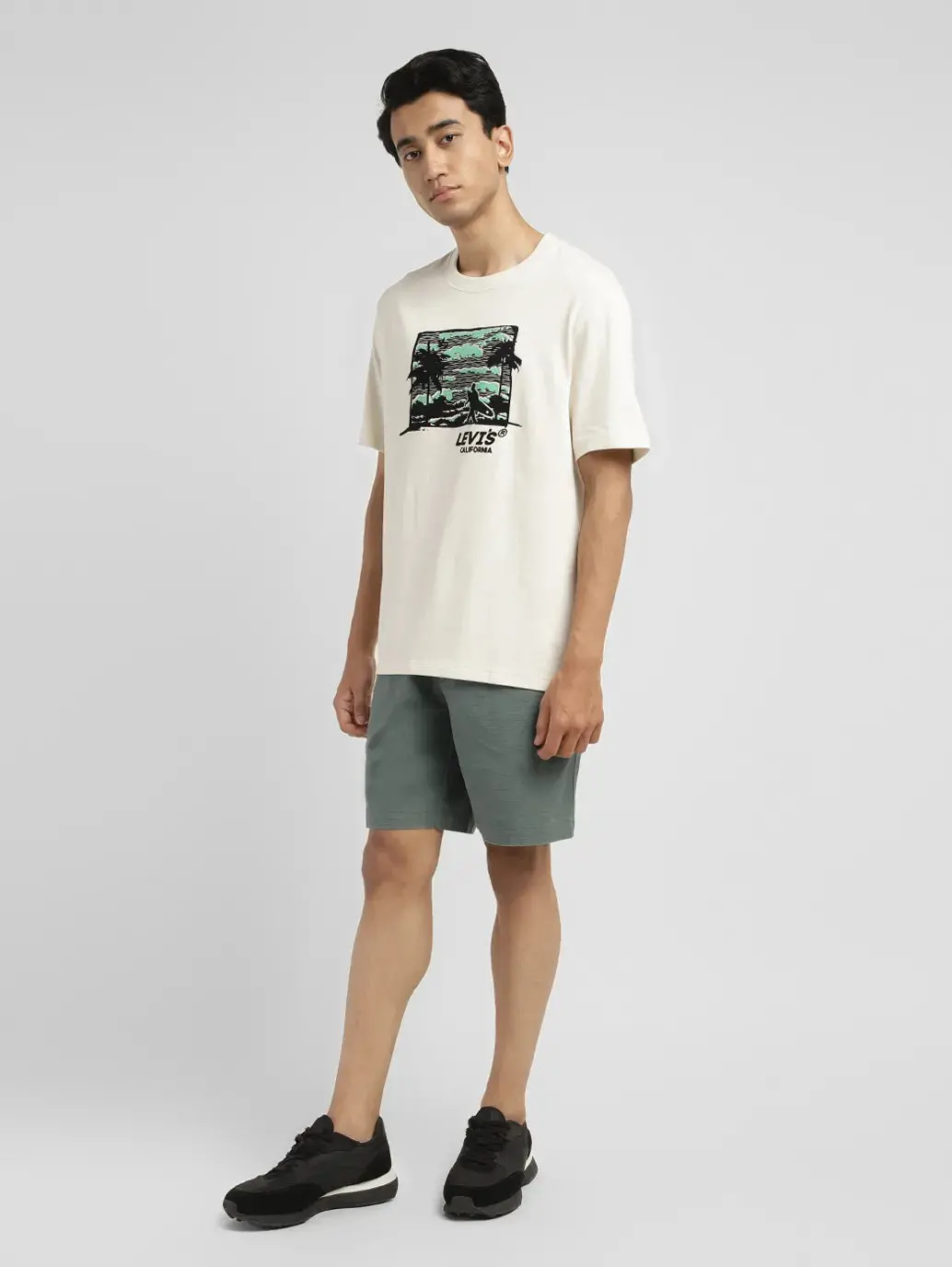 Men's Green Regular Fit Shorts 1