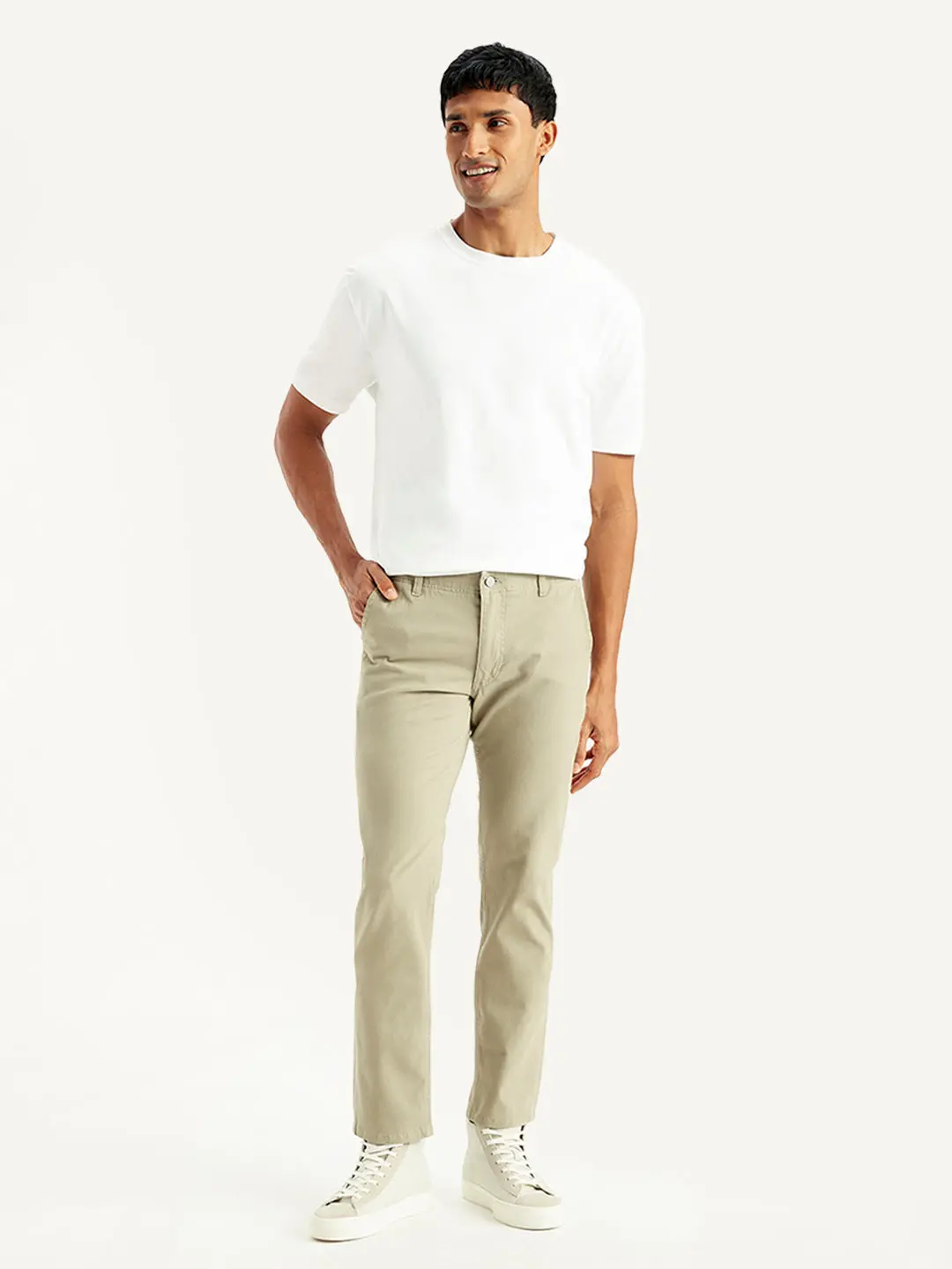 Men's Khaki Slim Fit Chinos 1