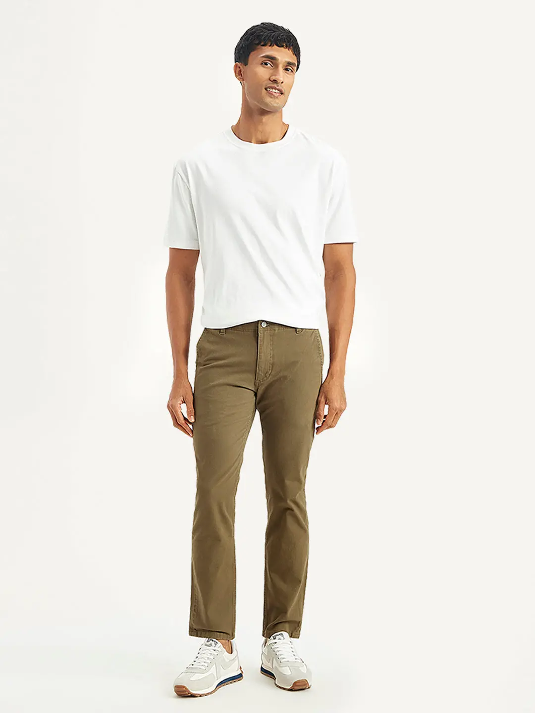 Men's Brown Slim Fit Chinos 1