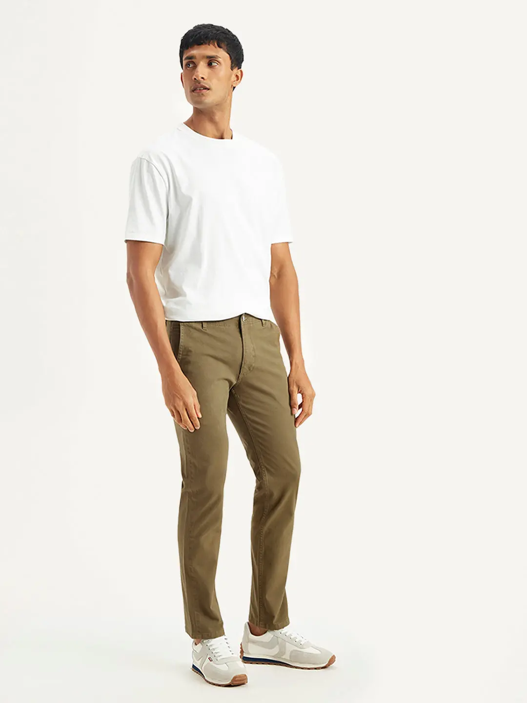 Men's Brown Slim Fit Chinos 3