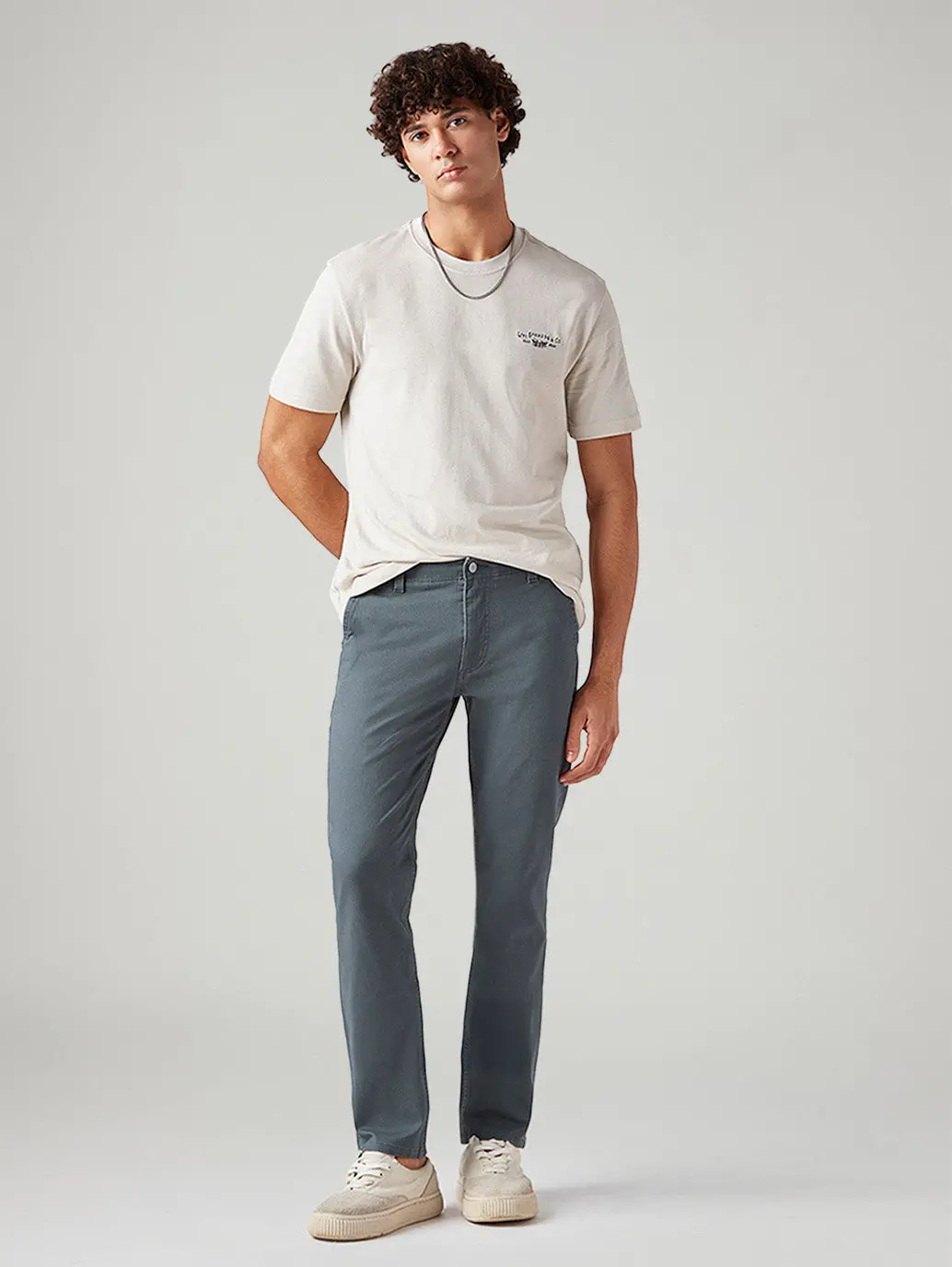 Men's 511 Grey Slim Fit Mid Rise Chinos 1