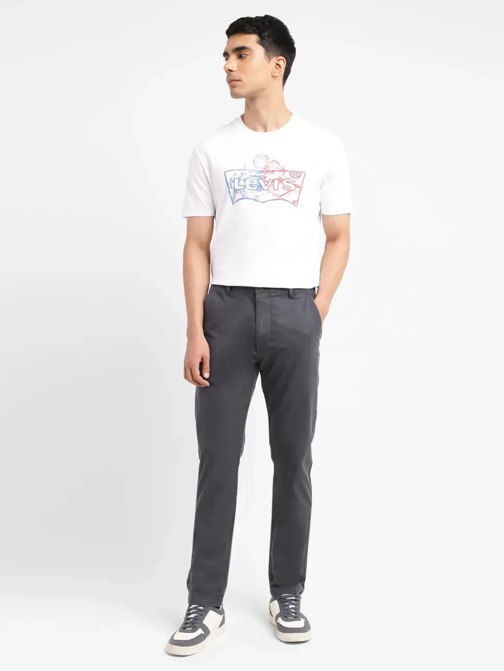 Men's 512 Grey Slim Tapered Fit Chinos 8