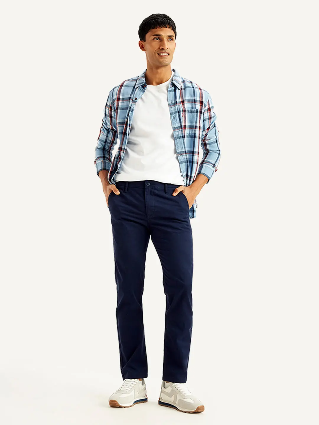 Men's Navy Slim Fit Chinos 5