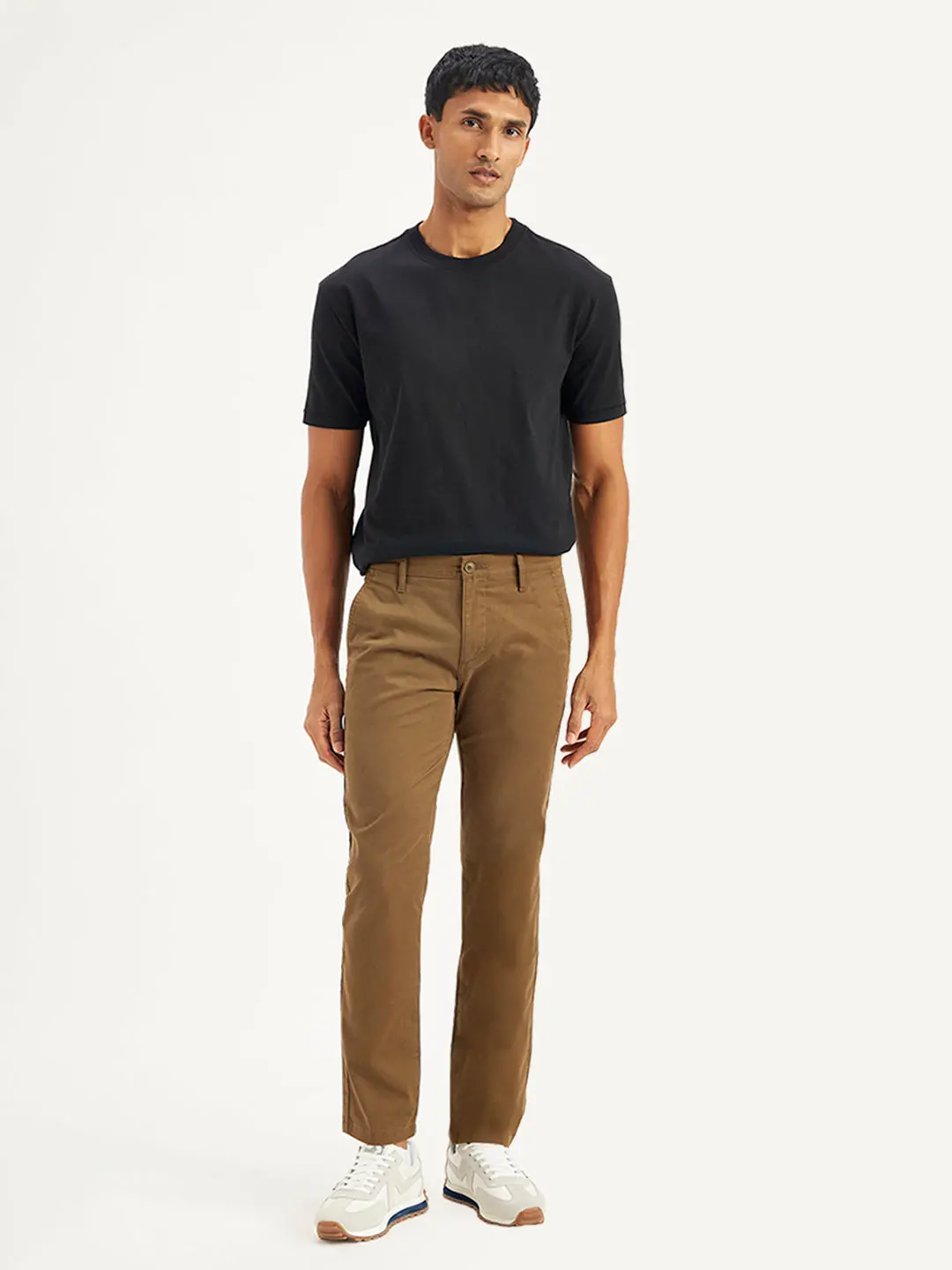 Men's Brown Slim Fit Chinos 1