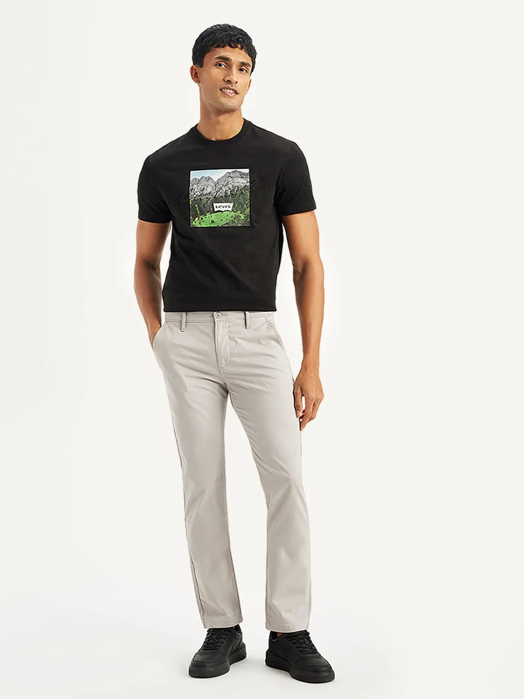Men's Grey Slim Fit Chinos 1