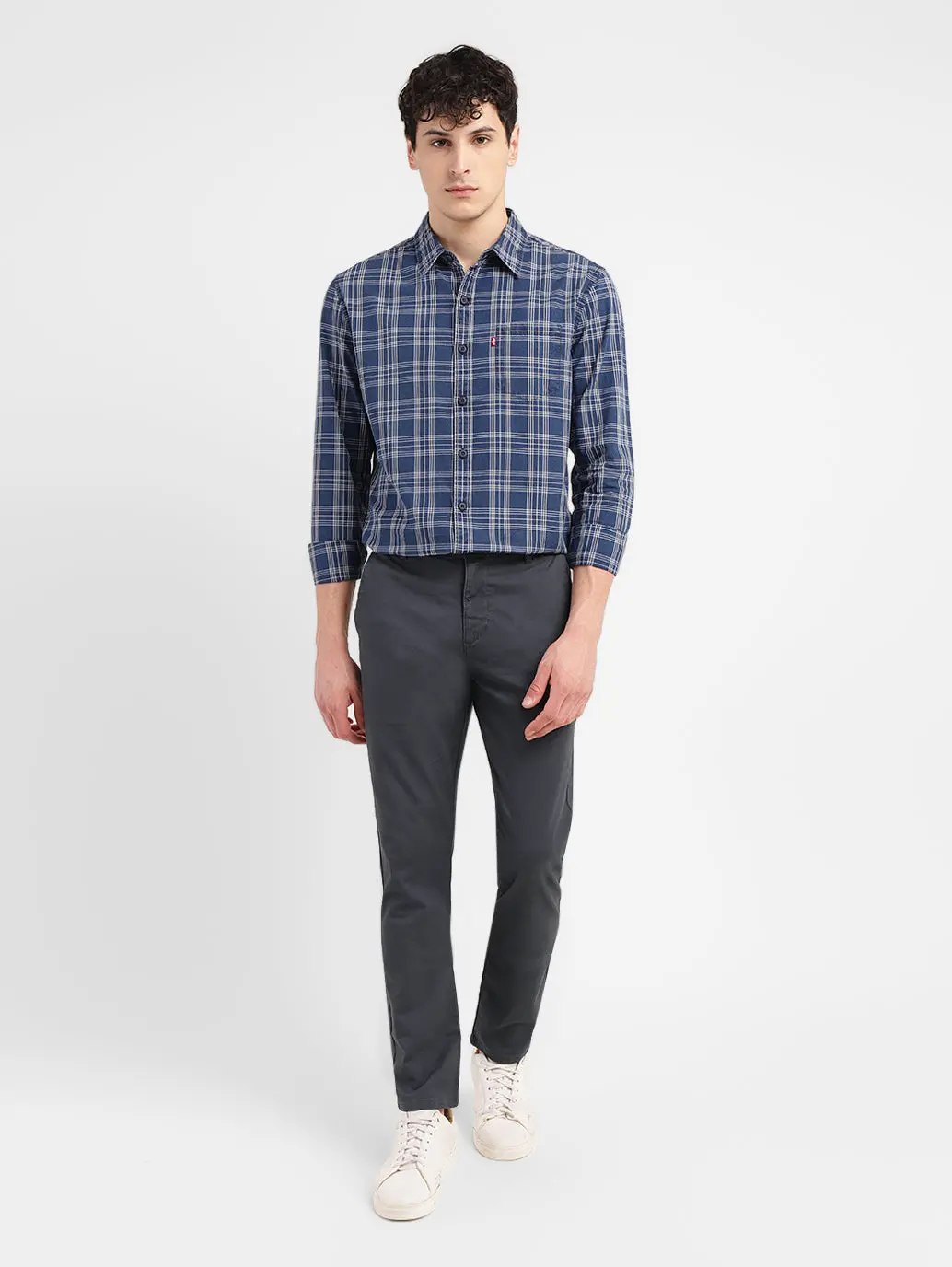 Men's Charcoal Grey Slim Fit Chinos 1
