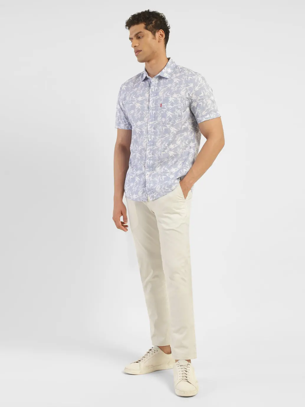 Men's Beige Slim Fit Chinos 1