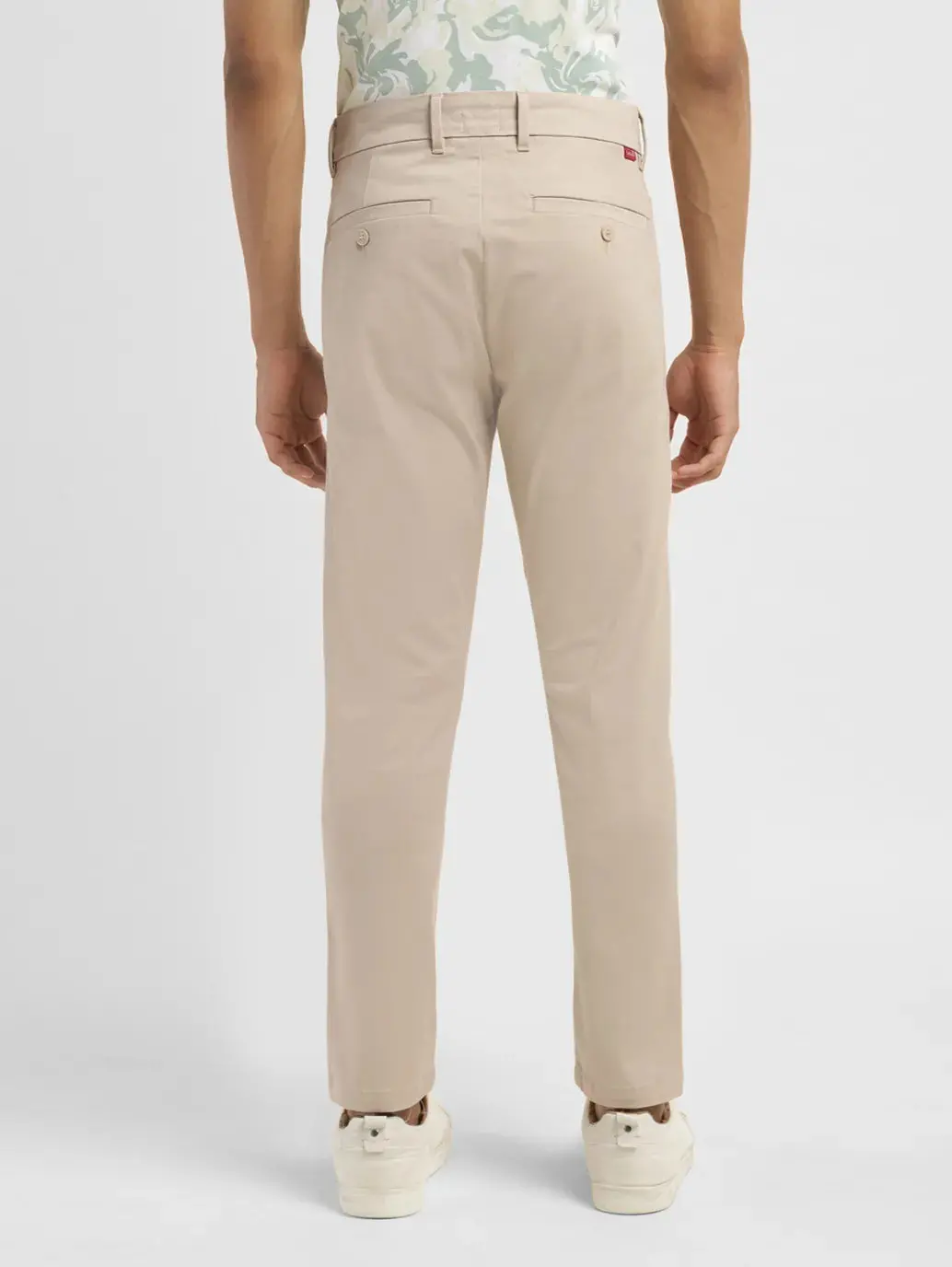 Men's Beige Slim Fit Chinos 3