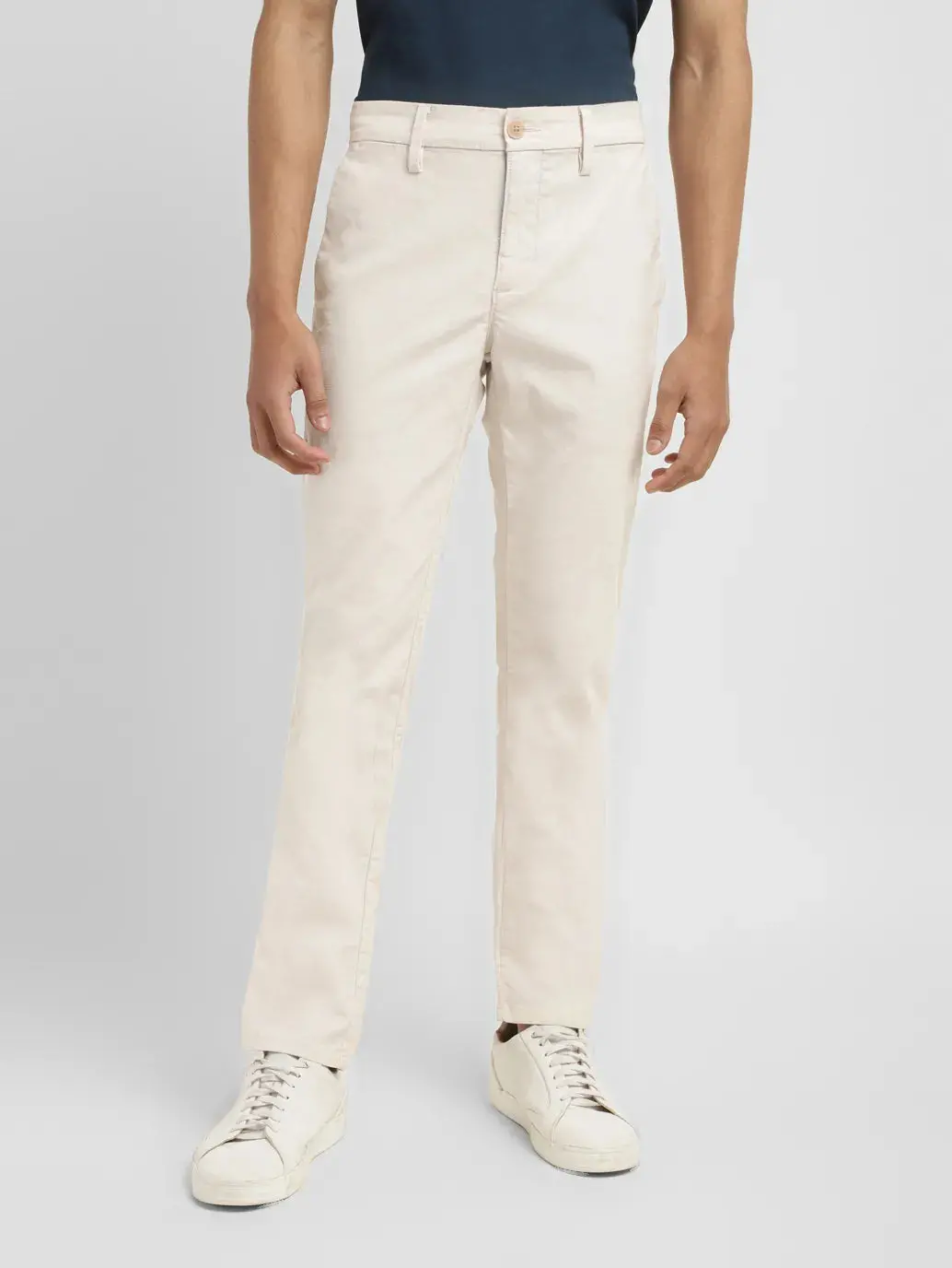 Men's Redloop Regular Fit Cream Chinos 2