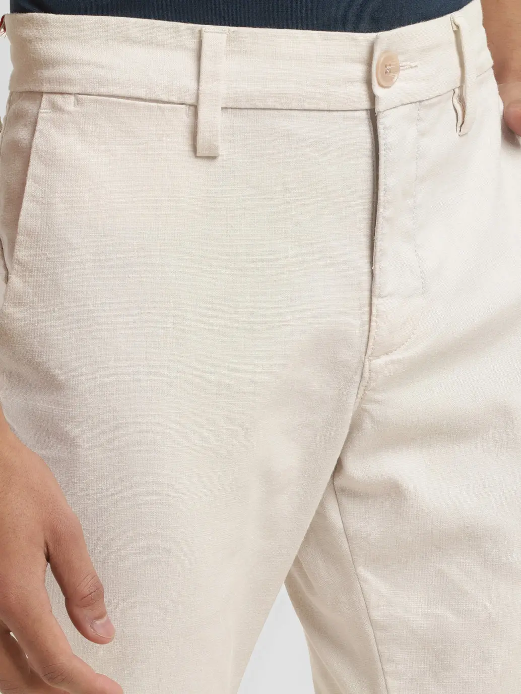 Men's Redloop Regular Fit Cream Chinos 6