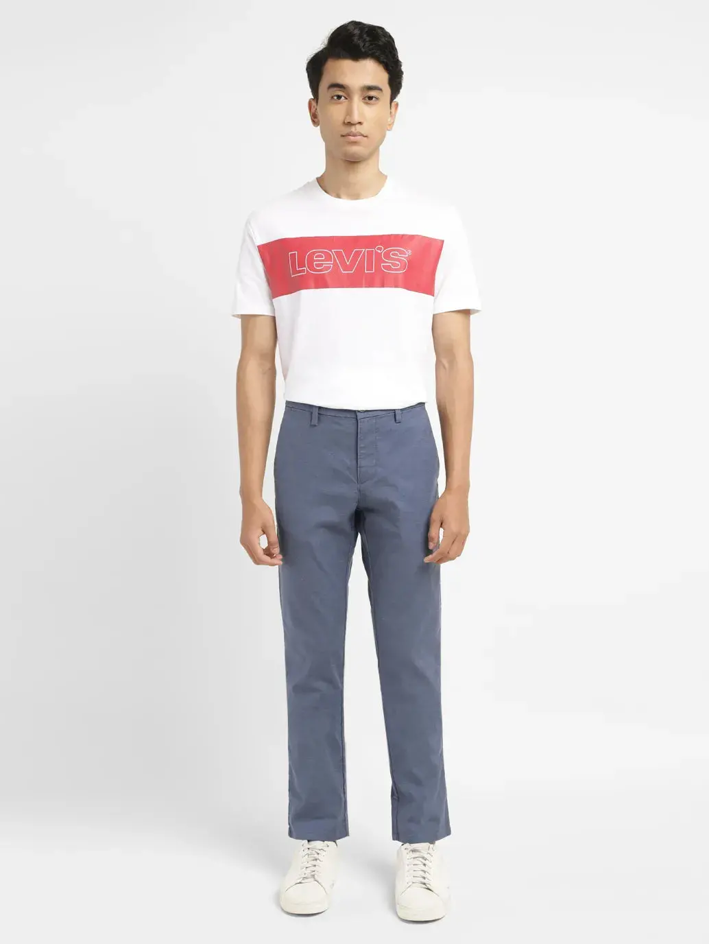 Men's Redloop Navy Slim Fit Chinos 1