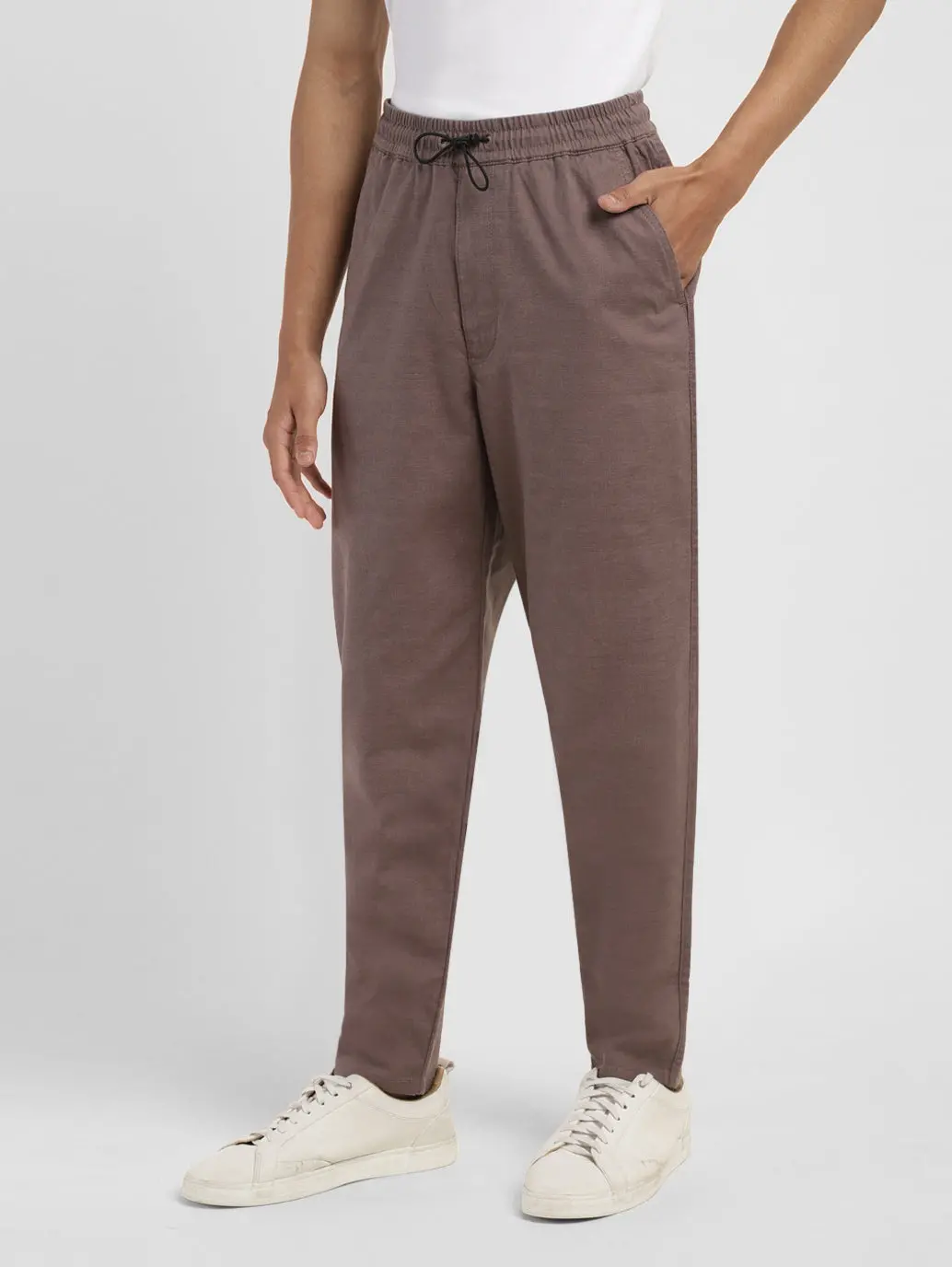 Men's Brown Regular Fit Joggers 5