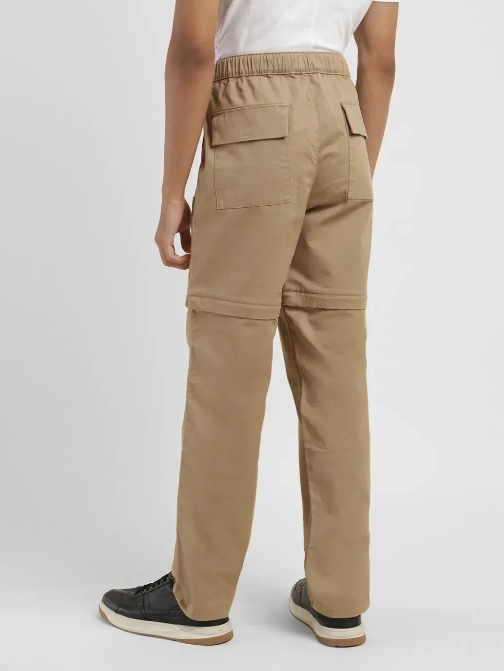Men's Khaki Regular Fit Cargos 3