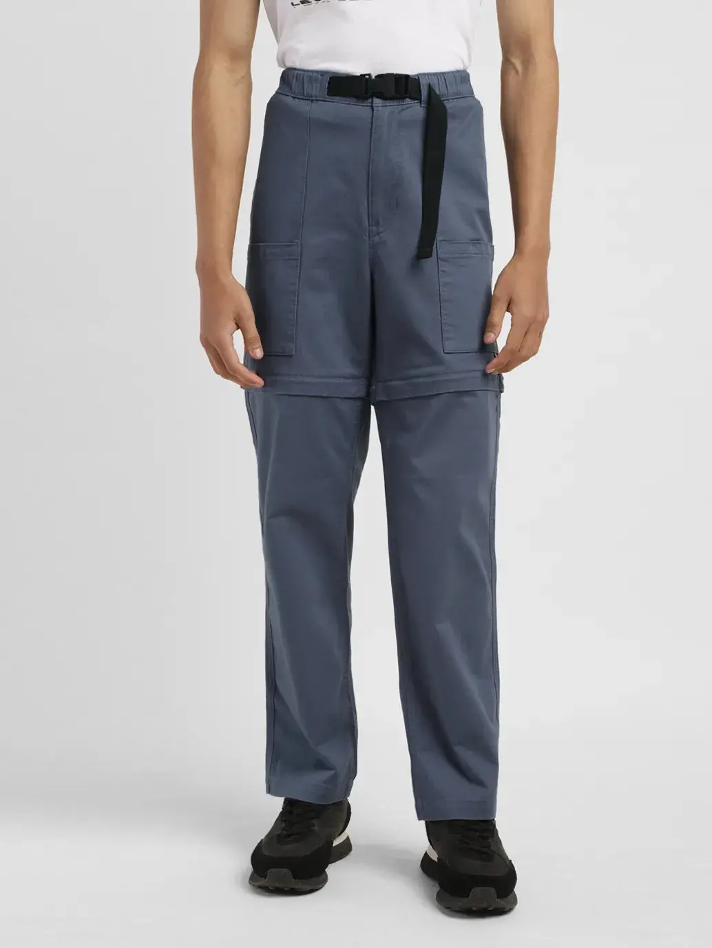 Men's Blue Loose Fit Cargos 2
