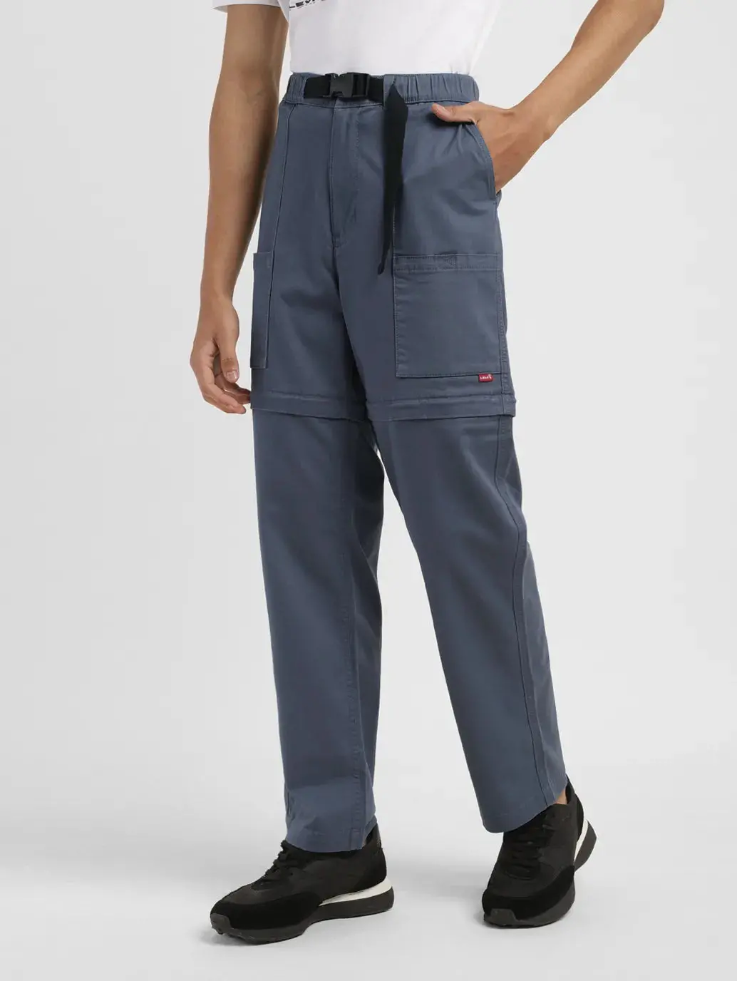 Men's Blue Loose Fit Cargos 4