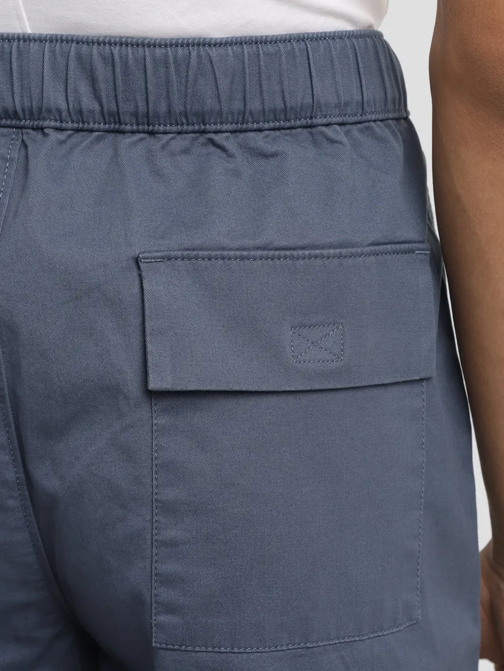 Men's Blue Loose Fit Cargos 5