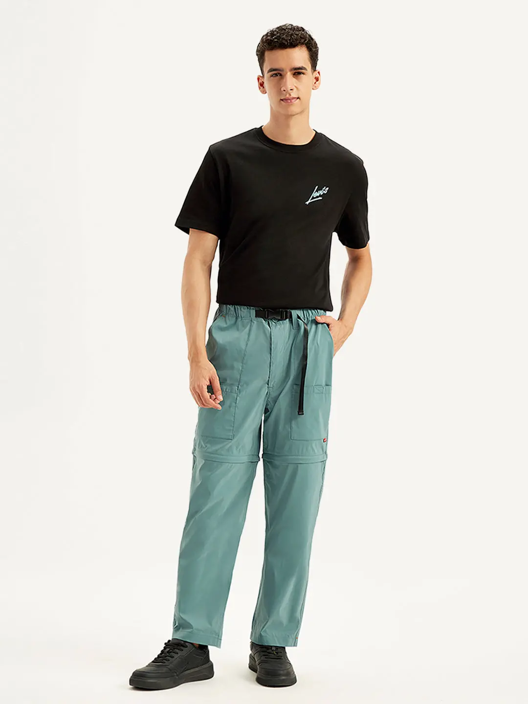 Men's Blue Cargo Fit Trousers 2