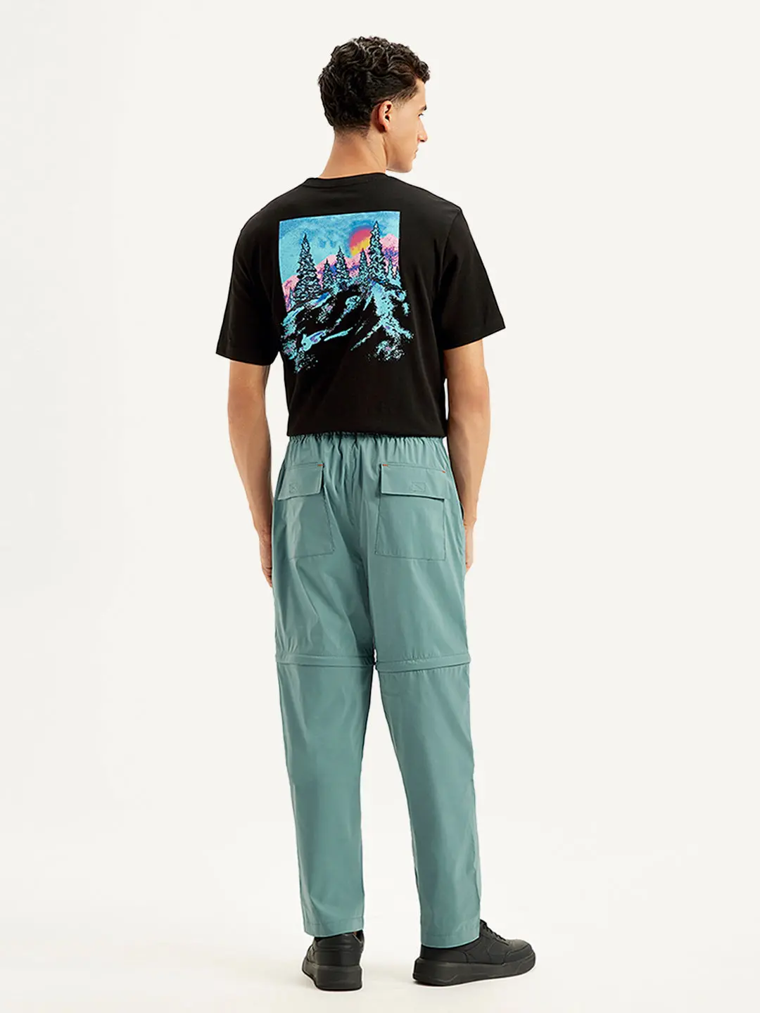 Men's Blue Cargo Fit Trousers 3