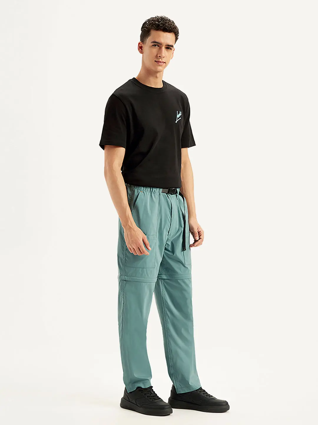 Men's Blue Cargo Fit Trousers 4
