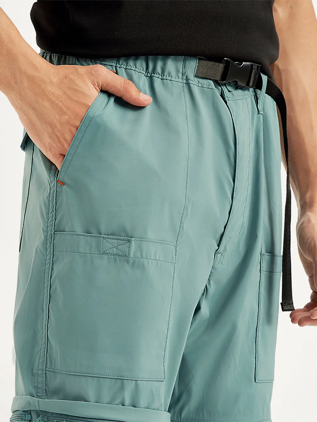 Men's Blue Cargo Fit Trousers 5