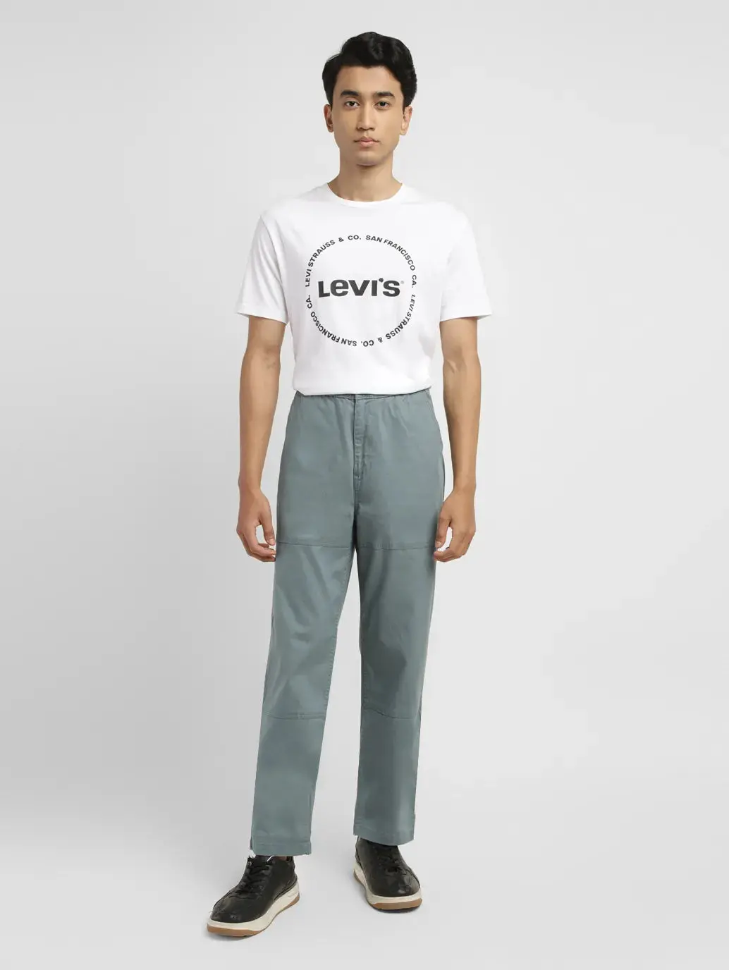 Men's Regular Fit Green Joggers 1