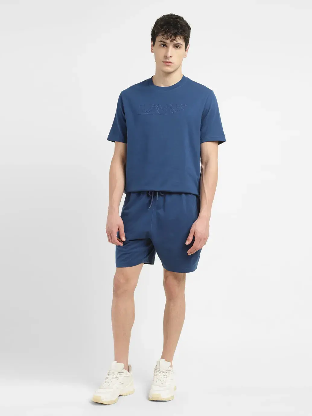 Men's Dark Blue Regular Fit Shorts 1