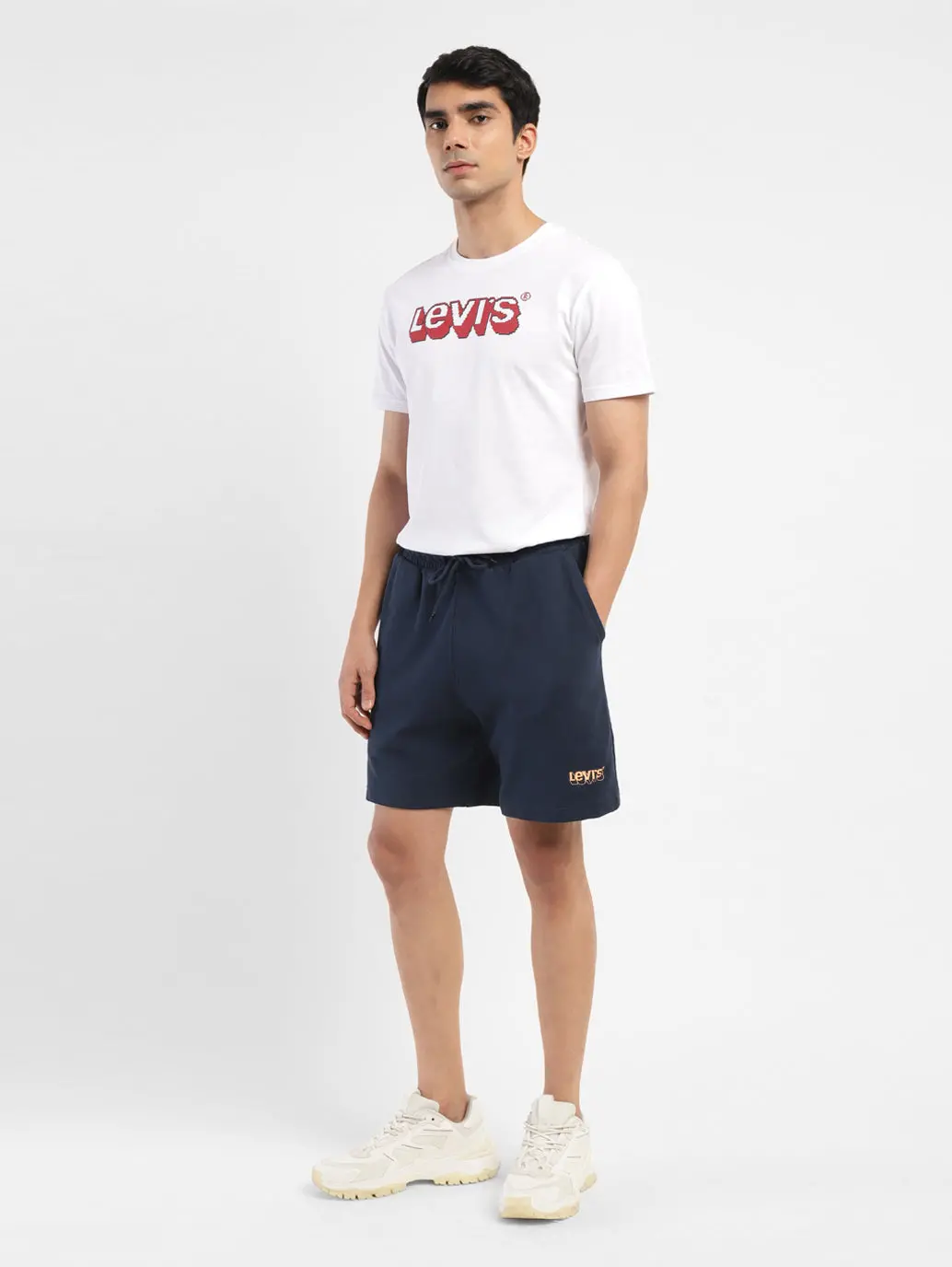 Men's Navy Regular Fit Shorts 1