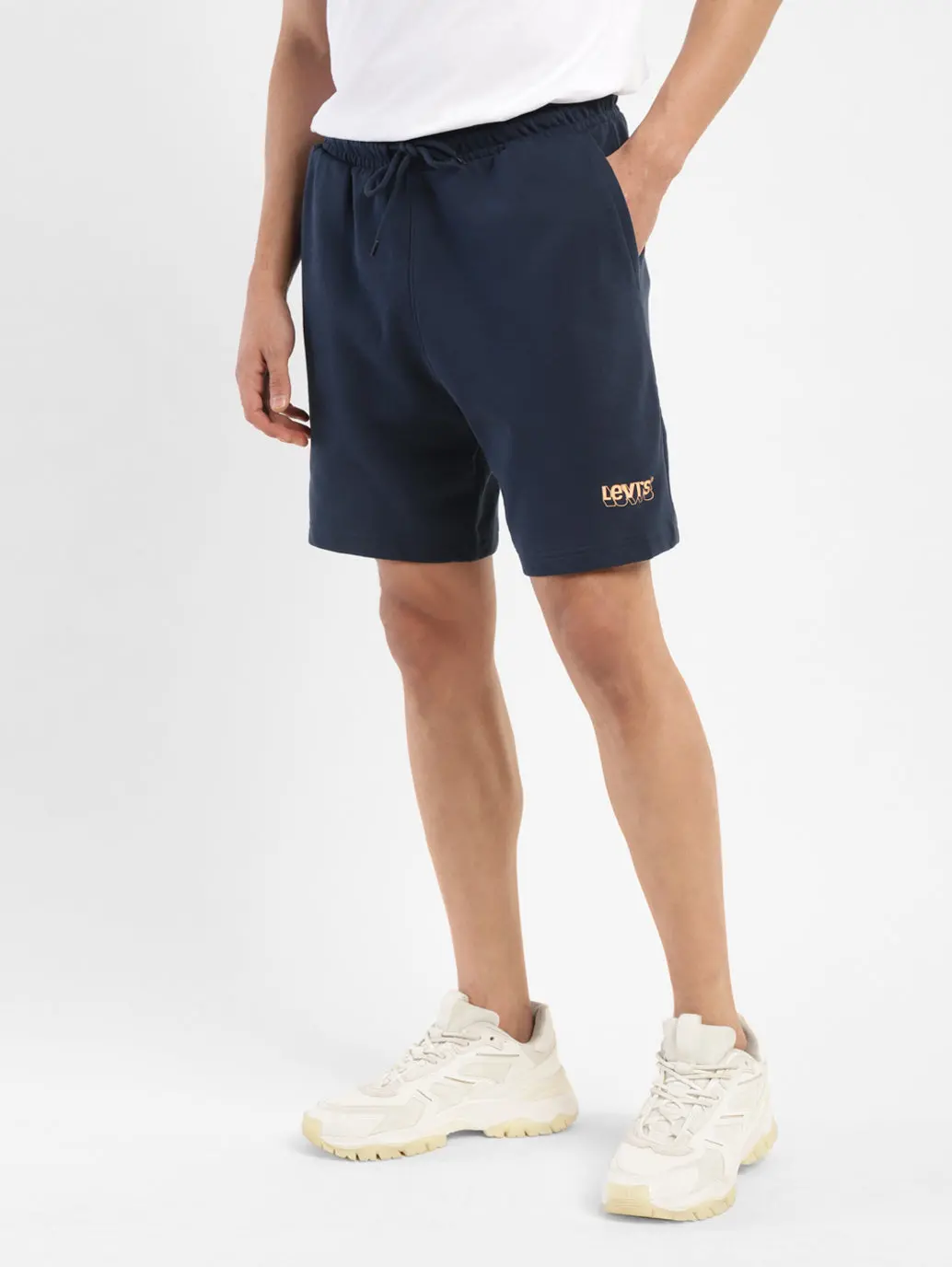 Men's Navy Regular Fit Shorts 4