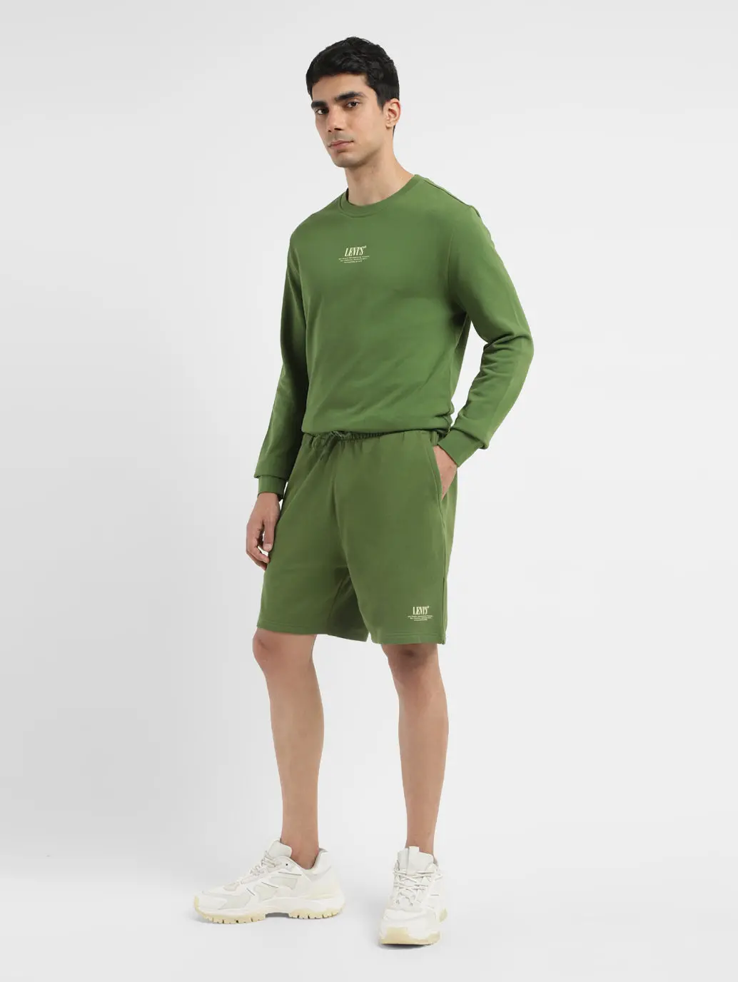 Men's Green Regular Fit Shorts 1