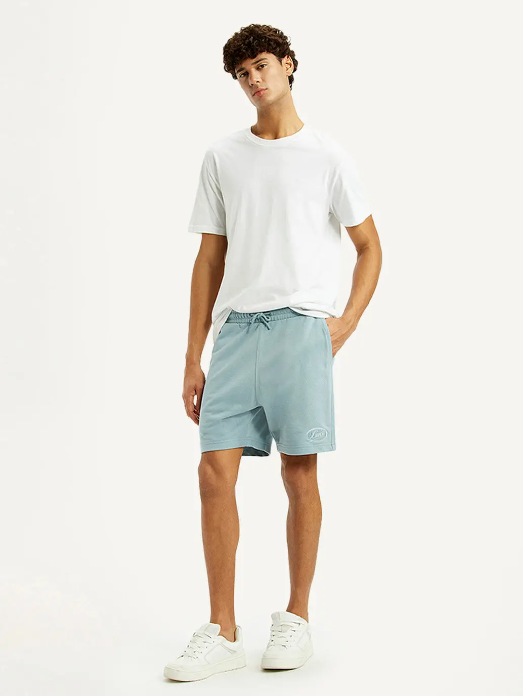 Men's Light Blue Regular Fit Shorts 1