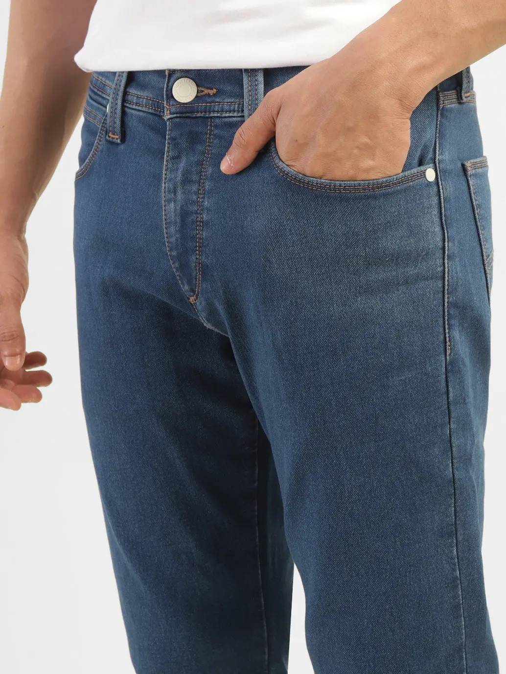 Men's 511 Blue Slim Fit Mid Rise Jeans 5