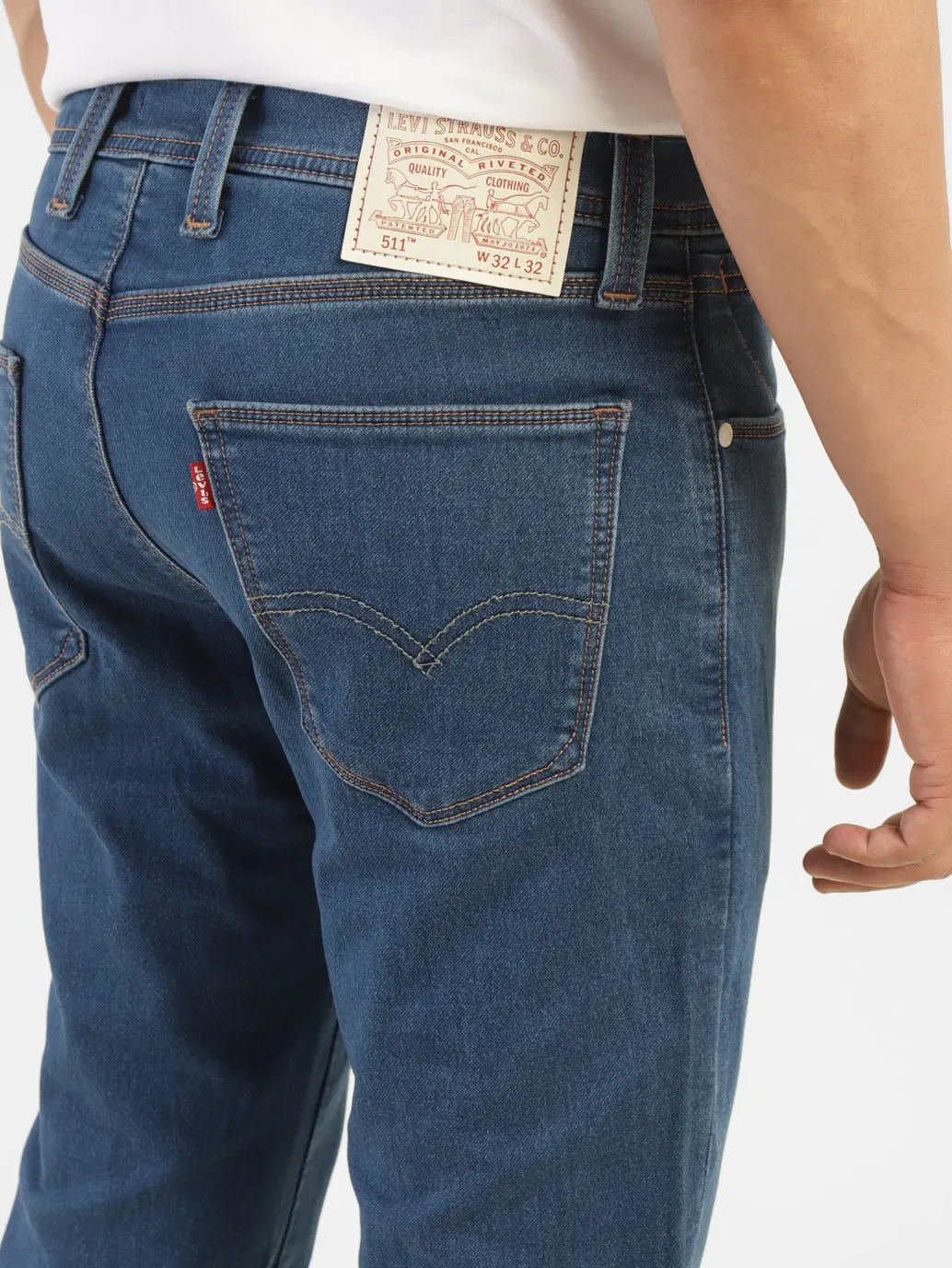 Men's 511 Blue Slim Fit Mid Rise Jeans 8