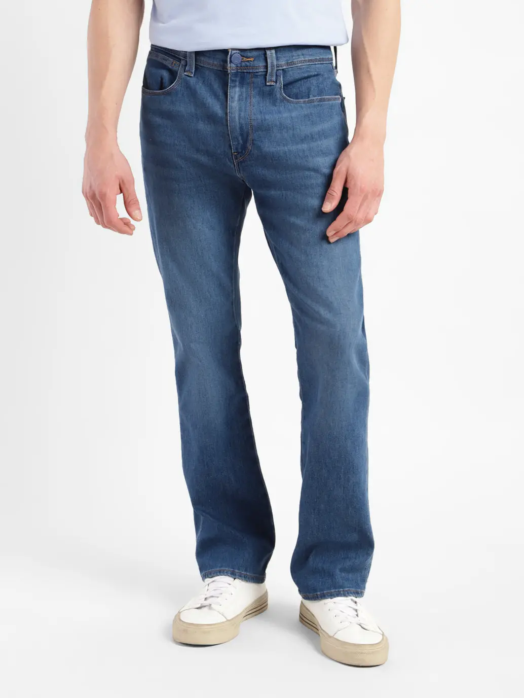 Men's 527 Blue Bootcut Fit Mid Rise Jeans 1