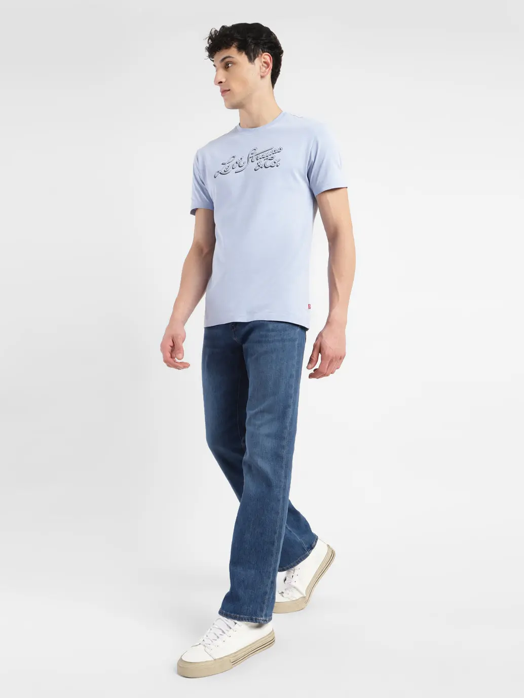Men's 527 Blue Bootcut Fit Mid Rise Jeans 2