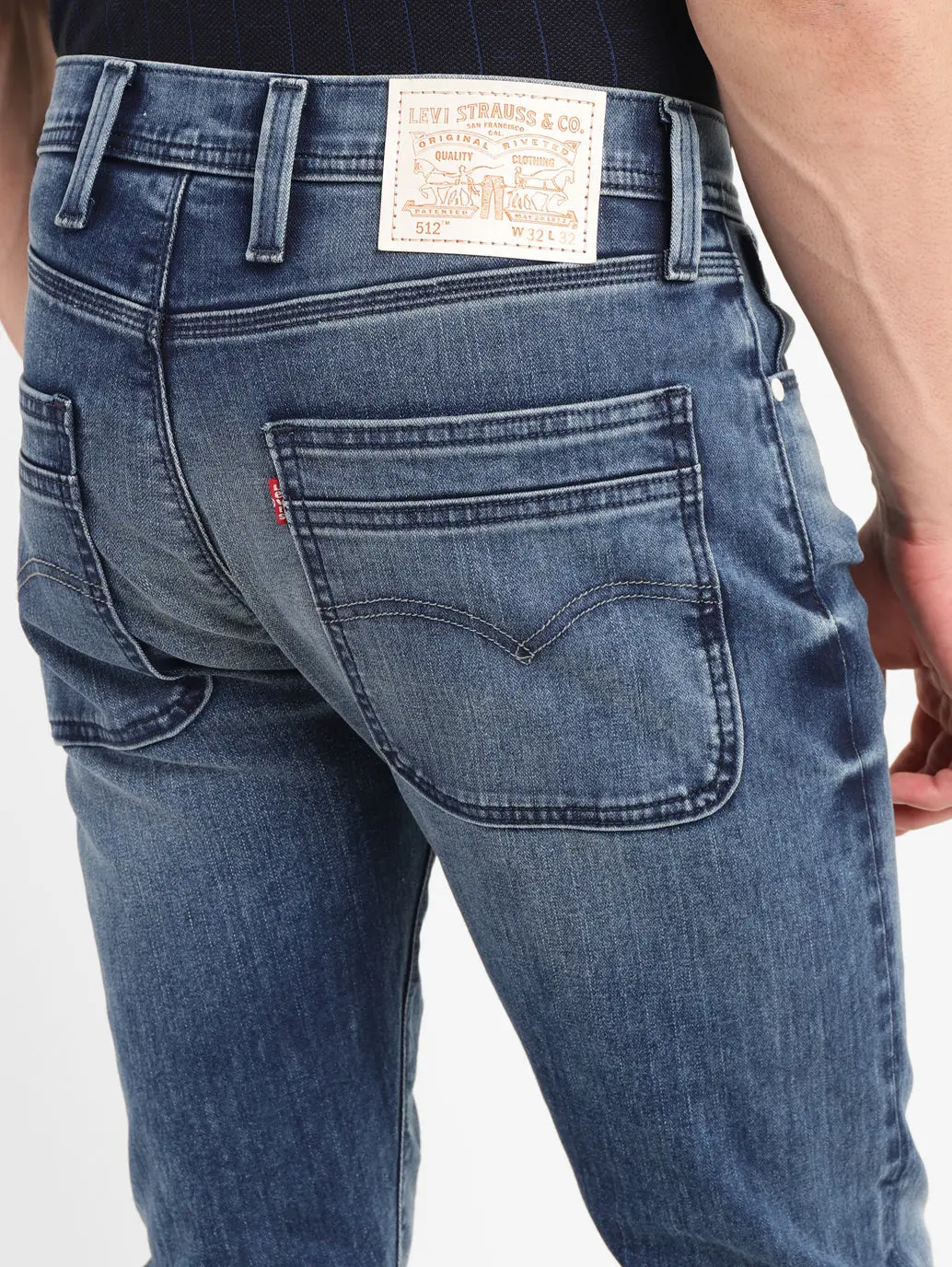Men's 512 Indigo Slim Tapered Fit Mid Rise Jeans 6