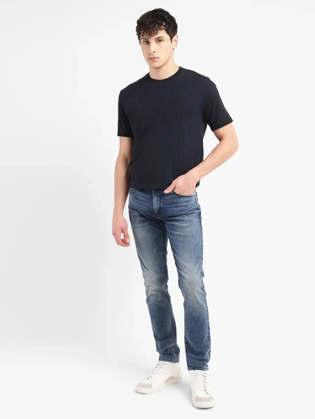 Men's 512 Indigo Slim Tapered Fit Mid Rise Jeans 8