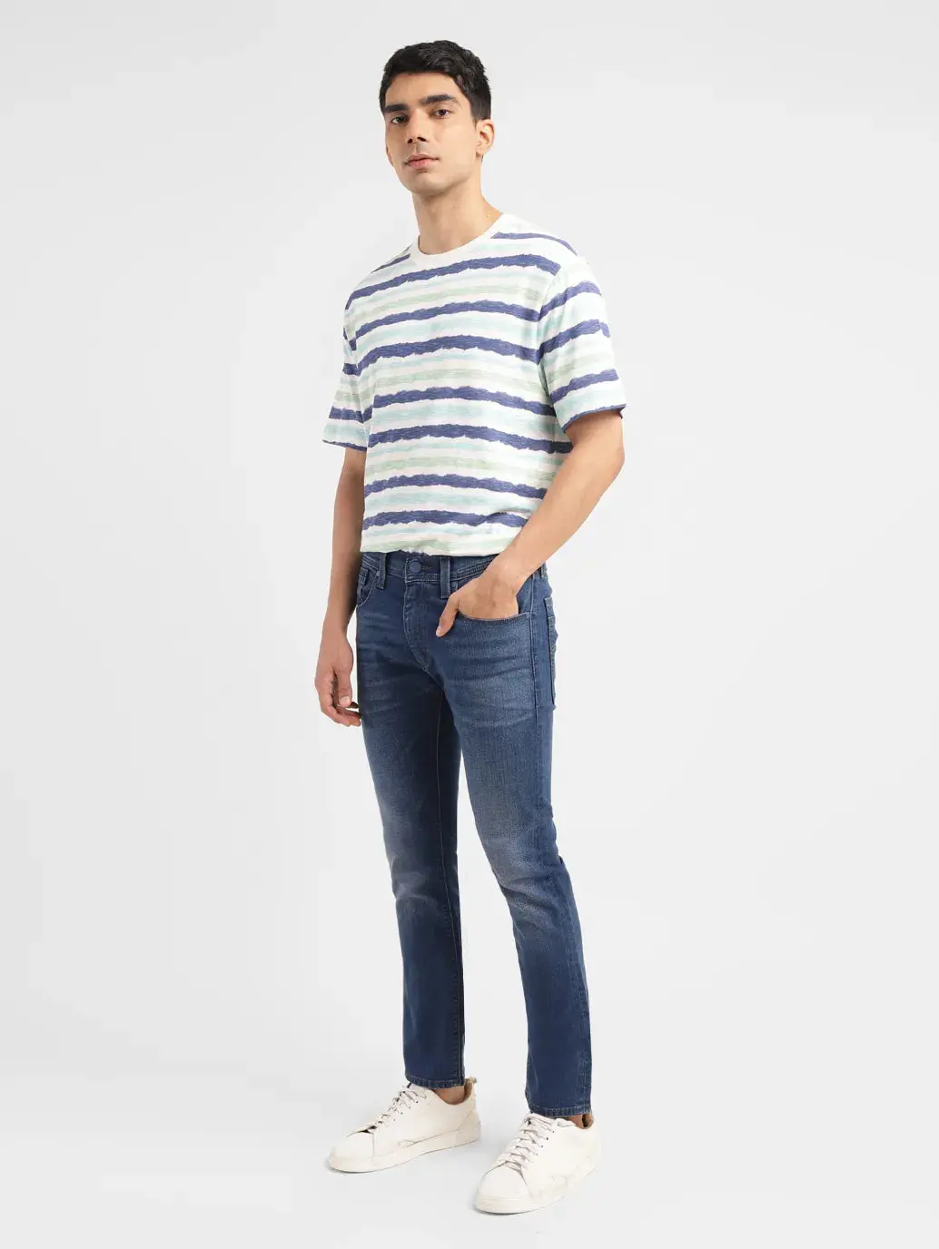 Men's 511 Blue Slim Fit Mid Rise Jeans 1