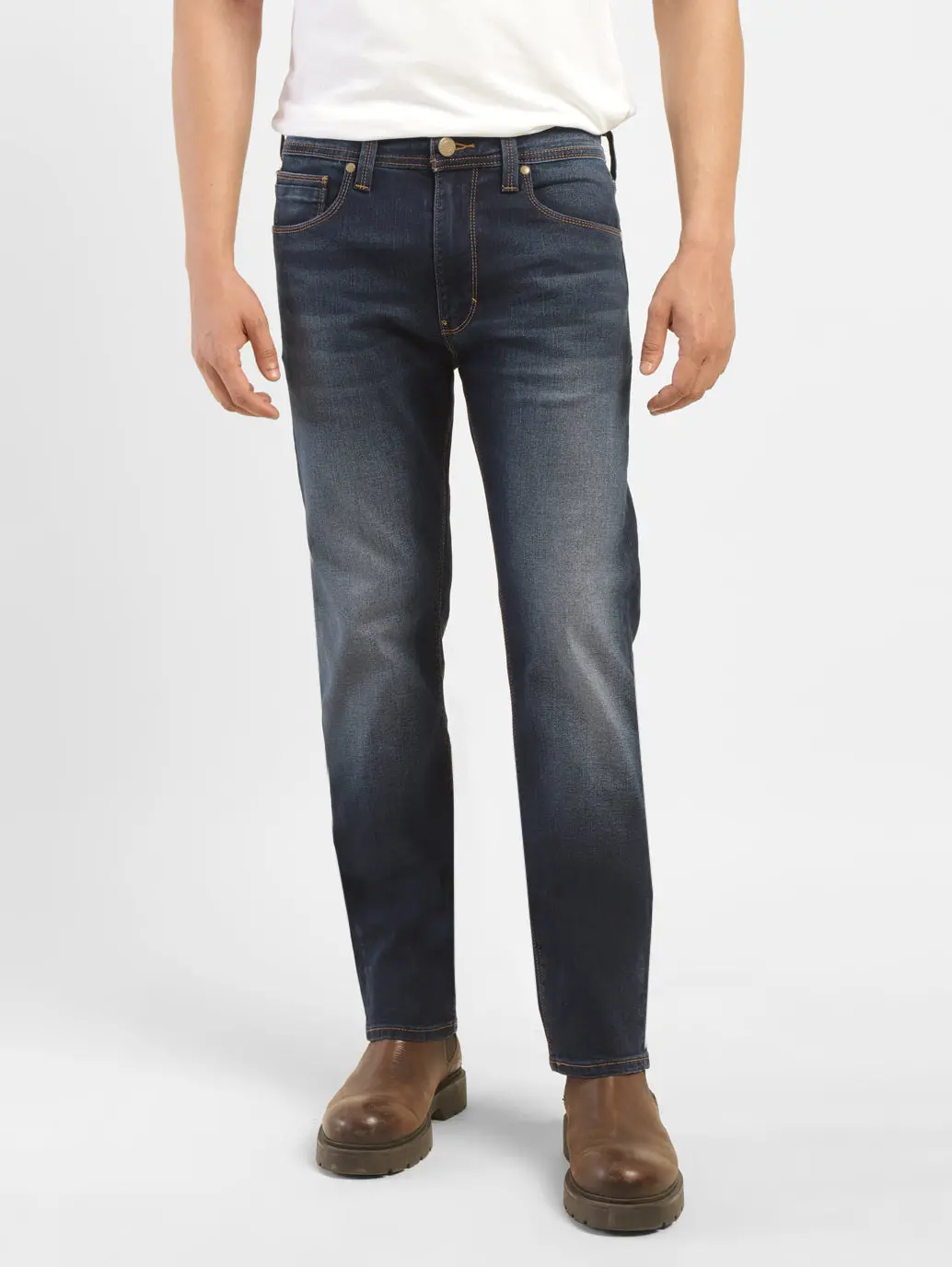 Men's 513 Blue Slim Straight Fit Mid Rise Jeans 8