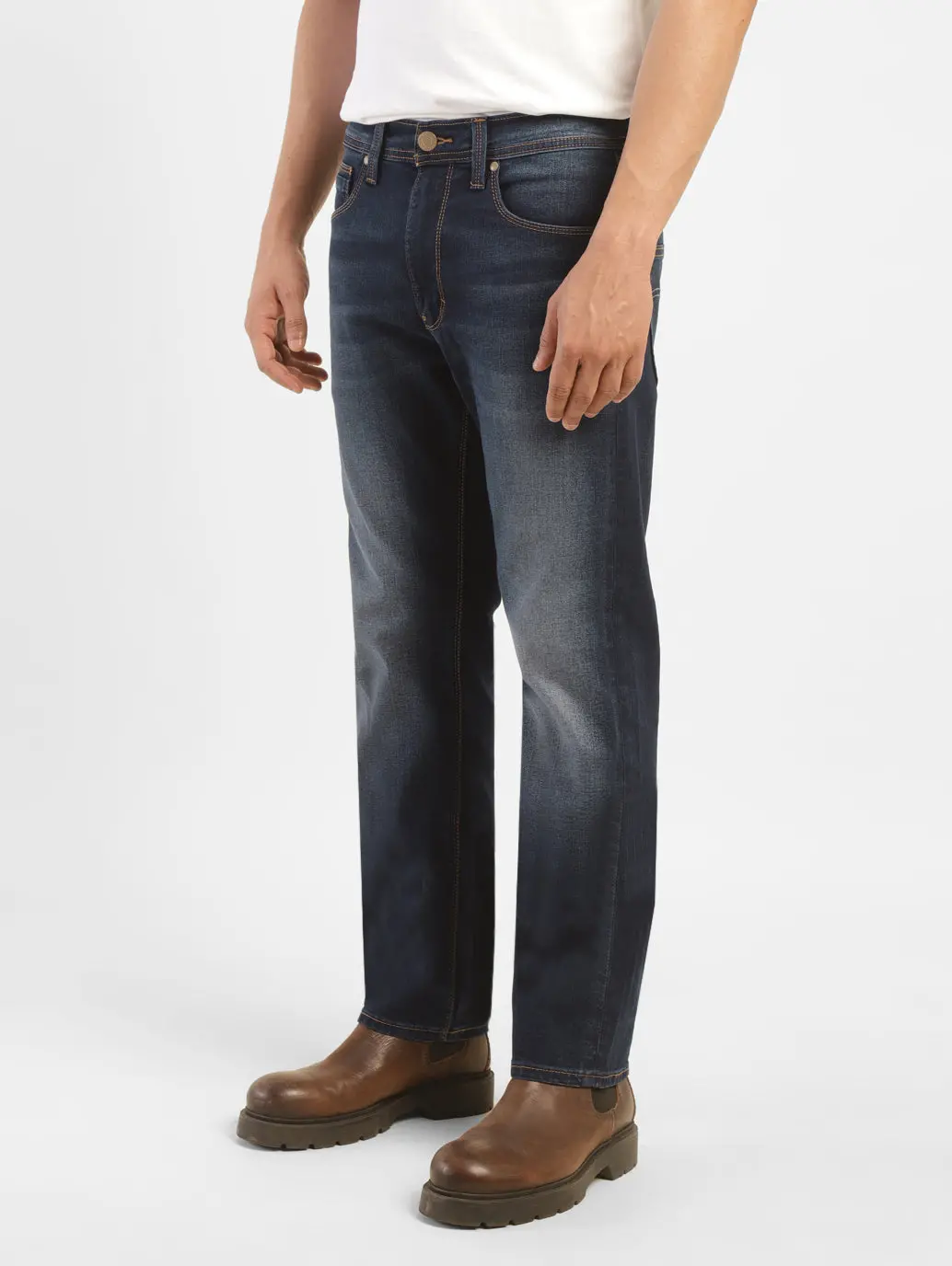 Men's 513 Blue Slim Straight Fit Mid Rise Jeans 3