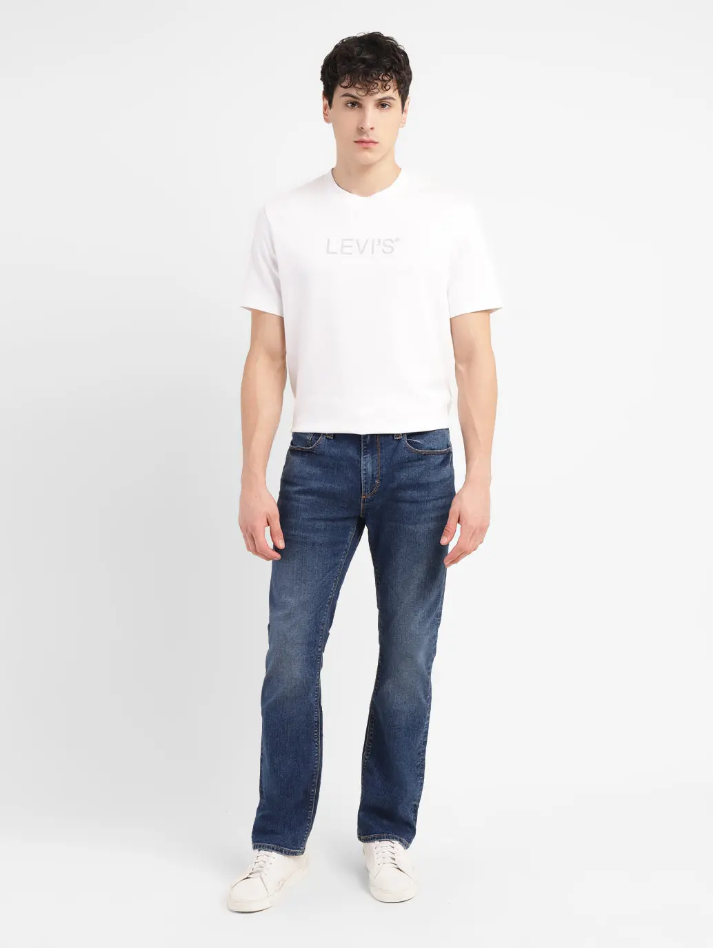 Men's 527 Blue Bootcut Fit Mid Rise Jeans 1