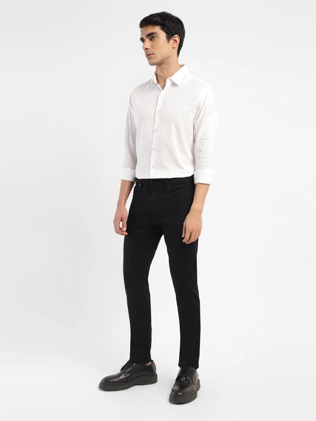 Men's Redloop 512 Black Slim Tapered Fit Mid Rise Jeans 8