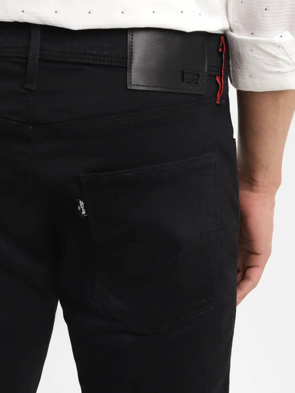 Men's Redloop 512 Black Slim Tapered Fit Mid Rise Jeans 5