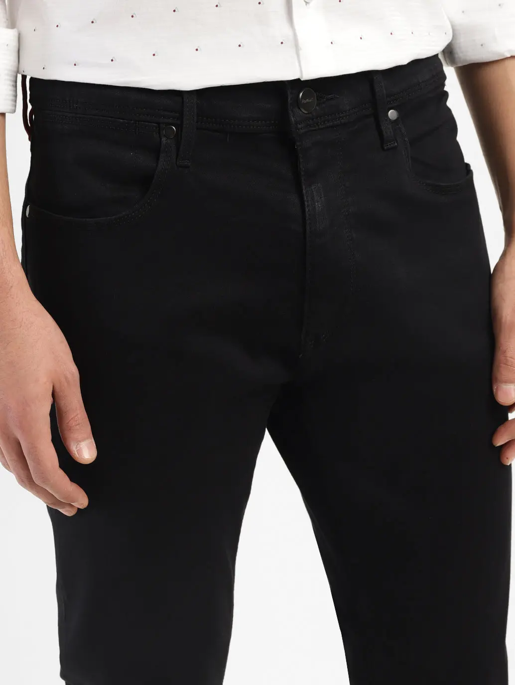 Men's Redloop 512 Black Slim Tapered Fit Mid Rise Jeans 6