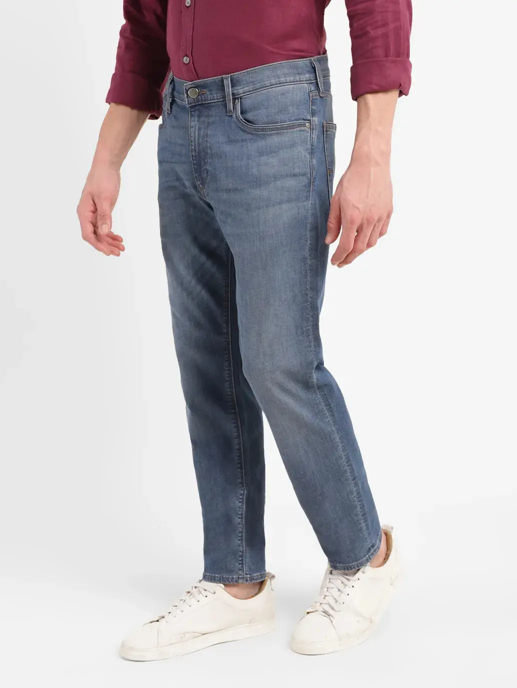 Men's Redloop 511 Blue Slim Fit Mid Rise Jeans 5