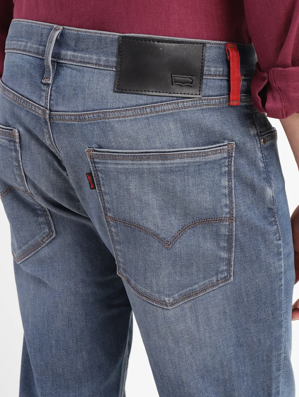 Men's Redloop 511 Blue Slim Fit Mid Rise Jeans 6